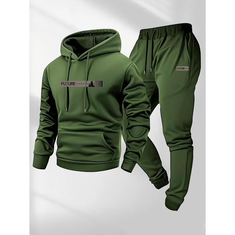 Men’s Autumn/Winter Hooded Sweatshirt and Jogger Pants Set