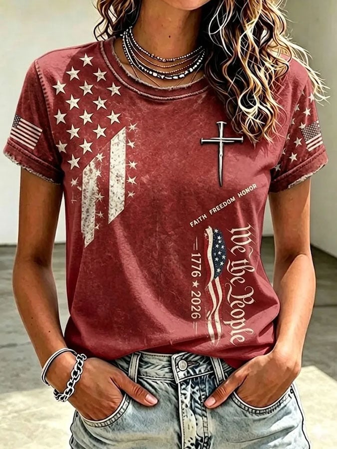 Women's Casual Print Short-Sleeve T-Shirt