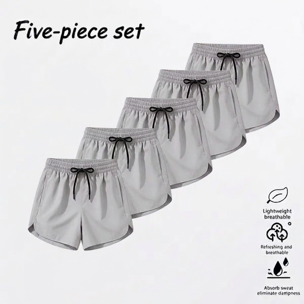 5-Pack Women's Quick-Dry Running Shorts with Pockets