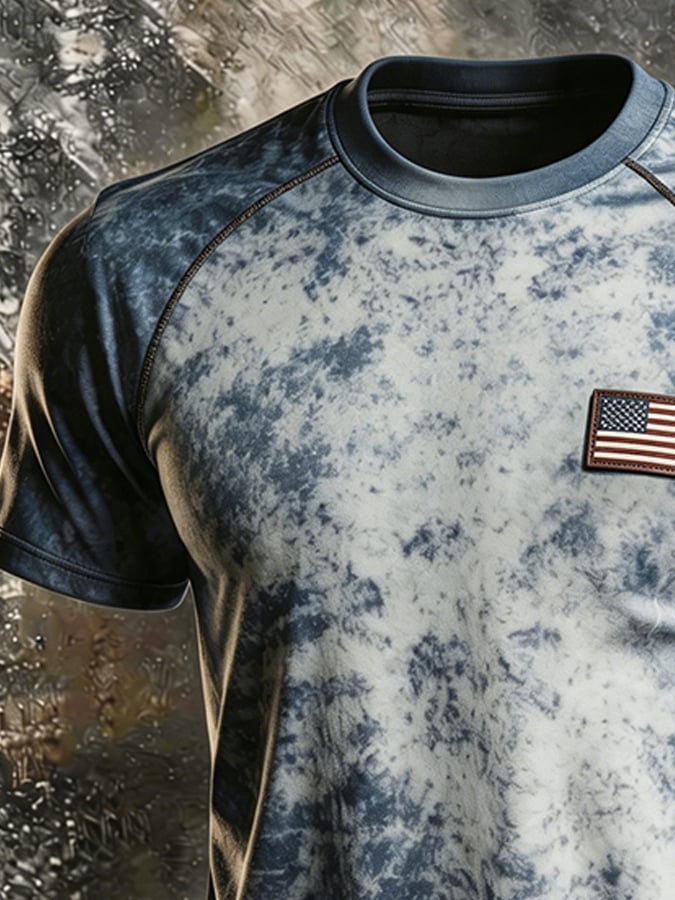 Men's Washed Denim T-Shirt