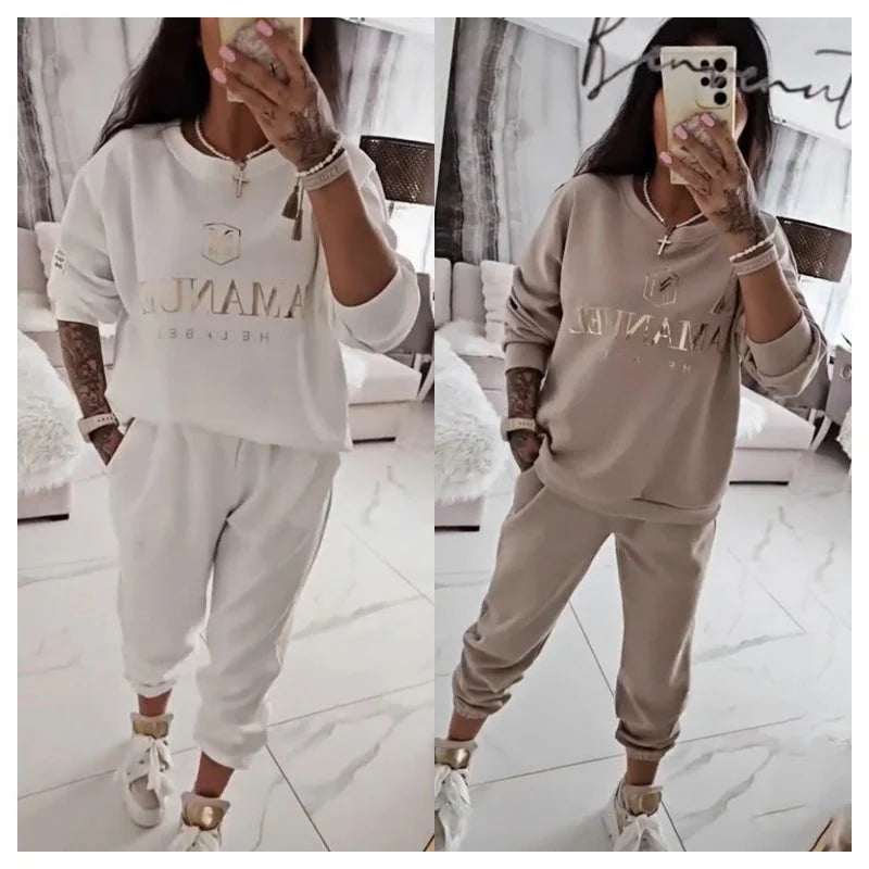 Long-sleeved top and pants