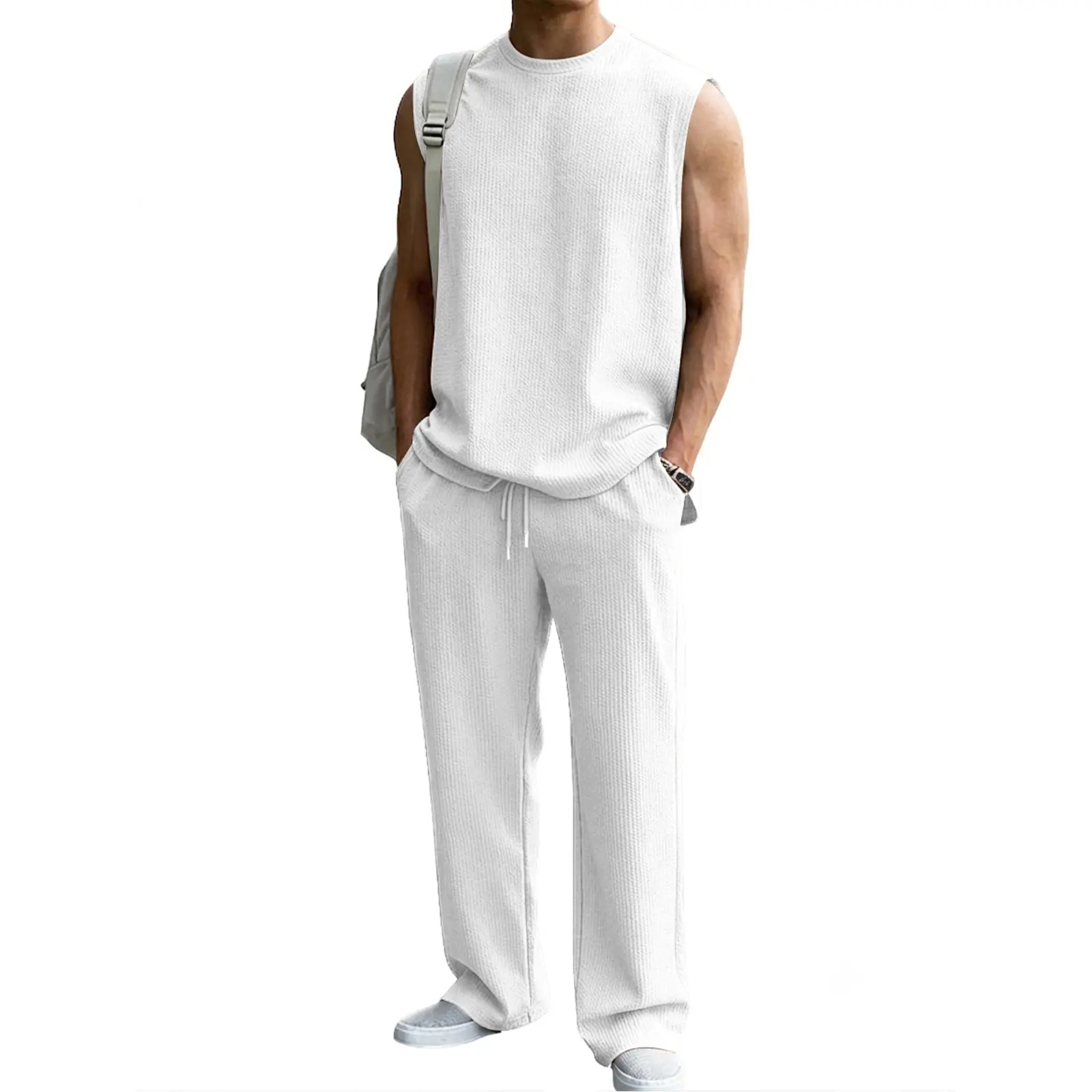 ⚡ Men's 2 Piece Rib Knit Sweatsuit 🔥