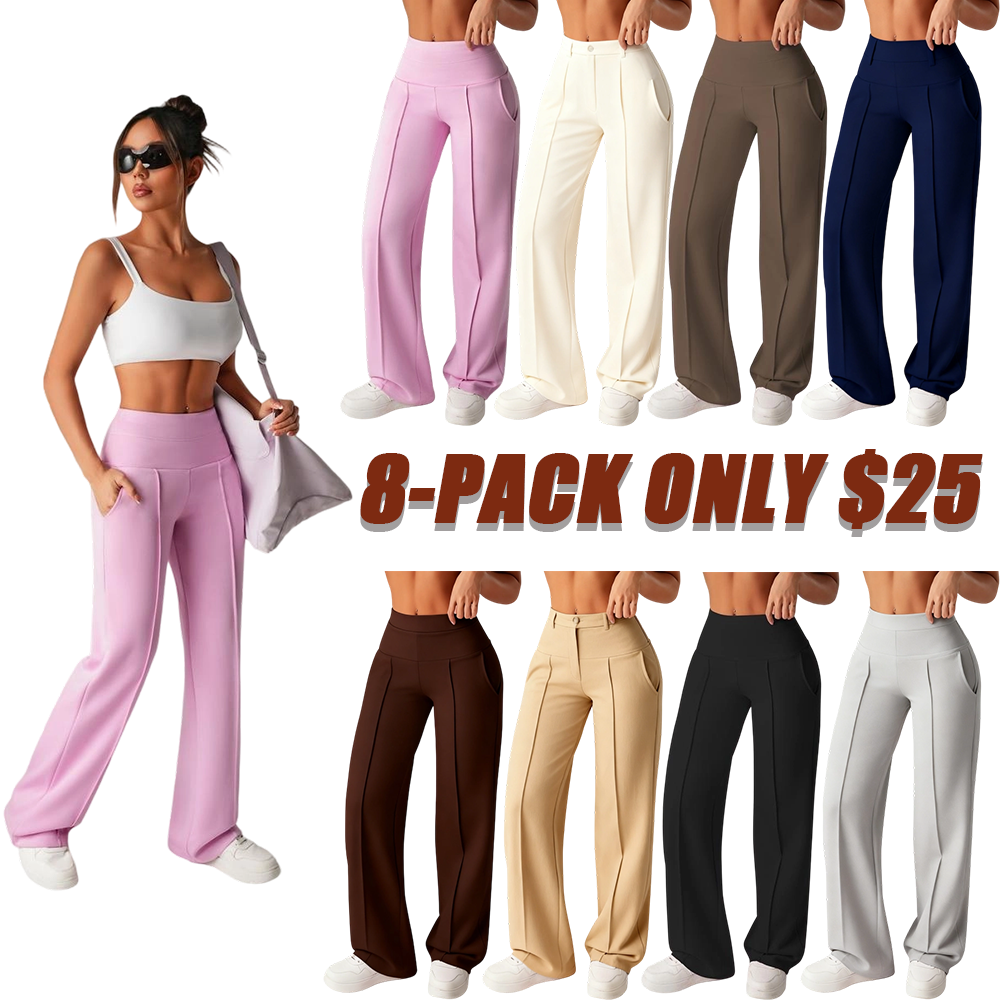 Women's Solid Color Loose Straight Leg Pants