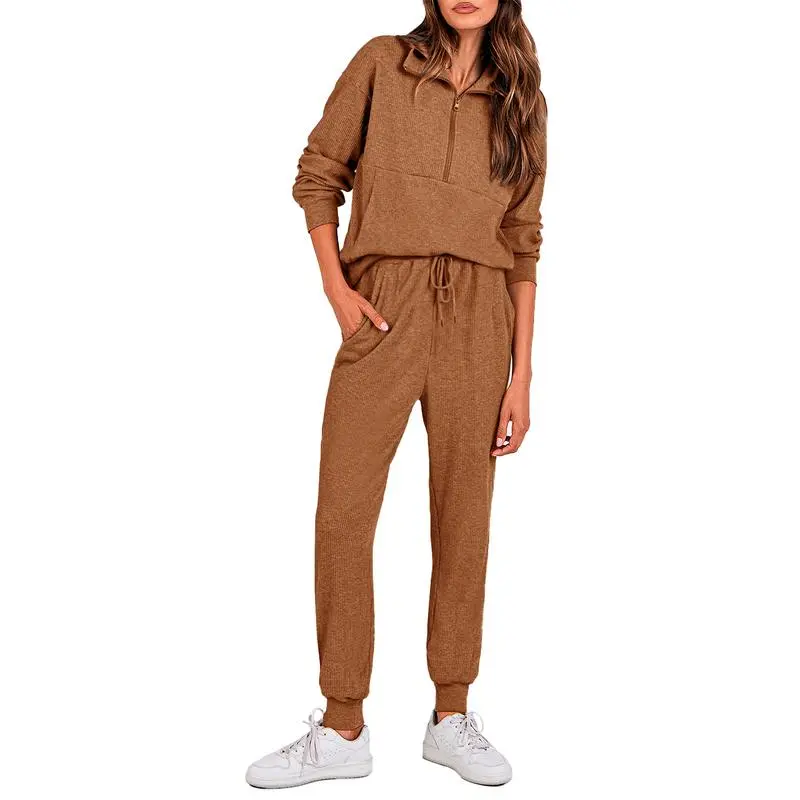 Women’s 2-Piece Half Zip Pullover & Jogger Pants Set