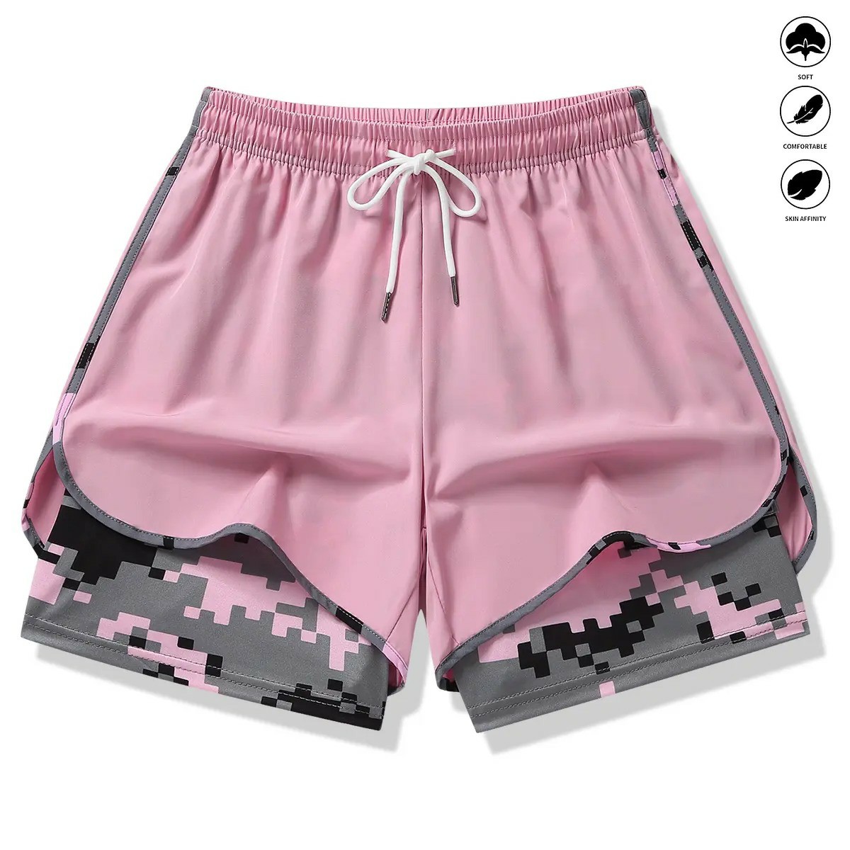 🔥🔥Easter Sale!!🔥Women’s 2-in-1 Athletic Running Shorts – Built-In Liner Active Workout Shorts