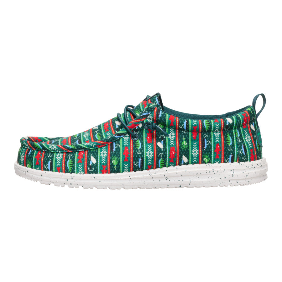 Wally Fishmas Sweater - Pine Green/Multi