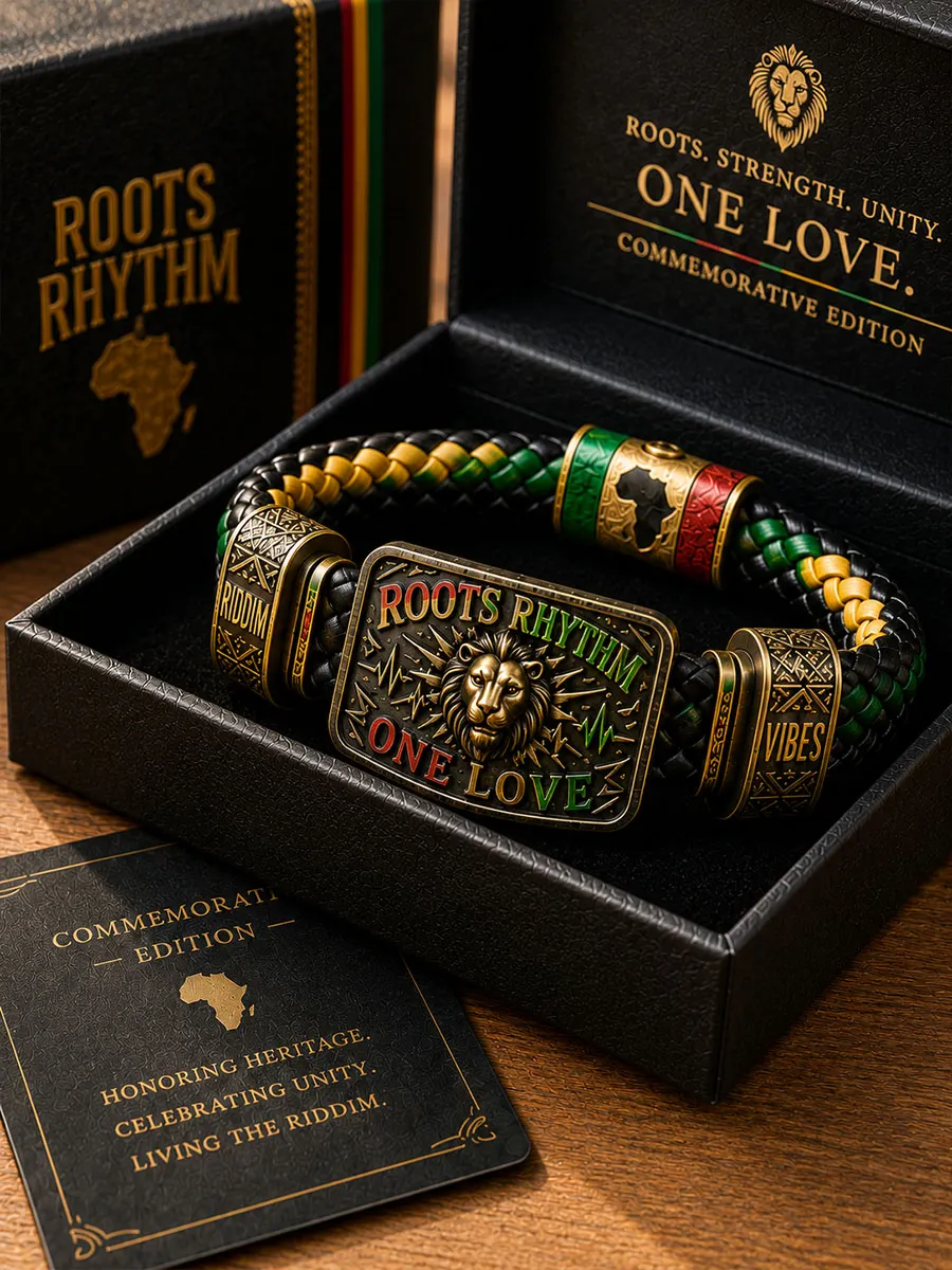 African Vintage Roots Rhythm One Love Commemorative Braided Bracelet