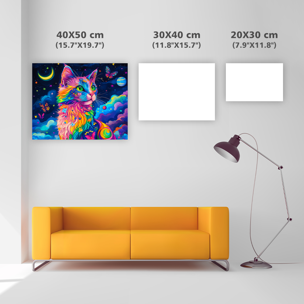 Rainbow Magic Cat - Diamond Painting