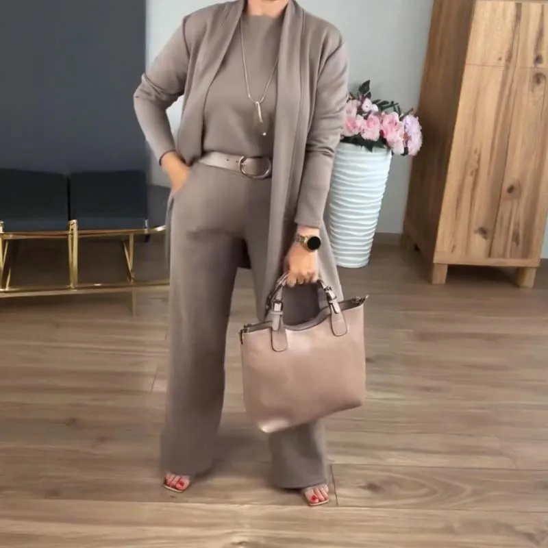 ⏳Time-Limited Special⏰Elegant 6-piece set including long cardigan, top and pants💞