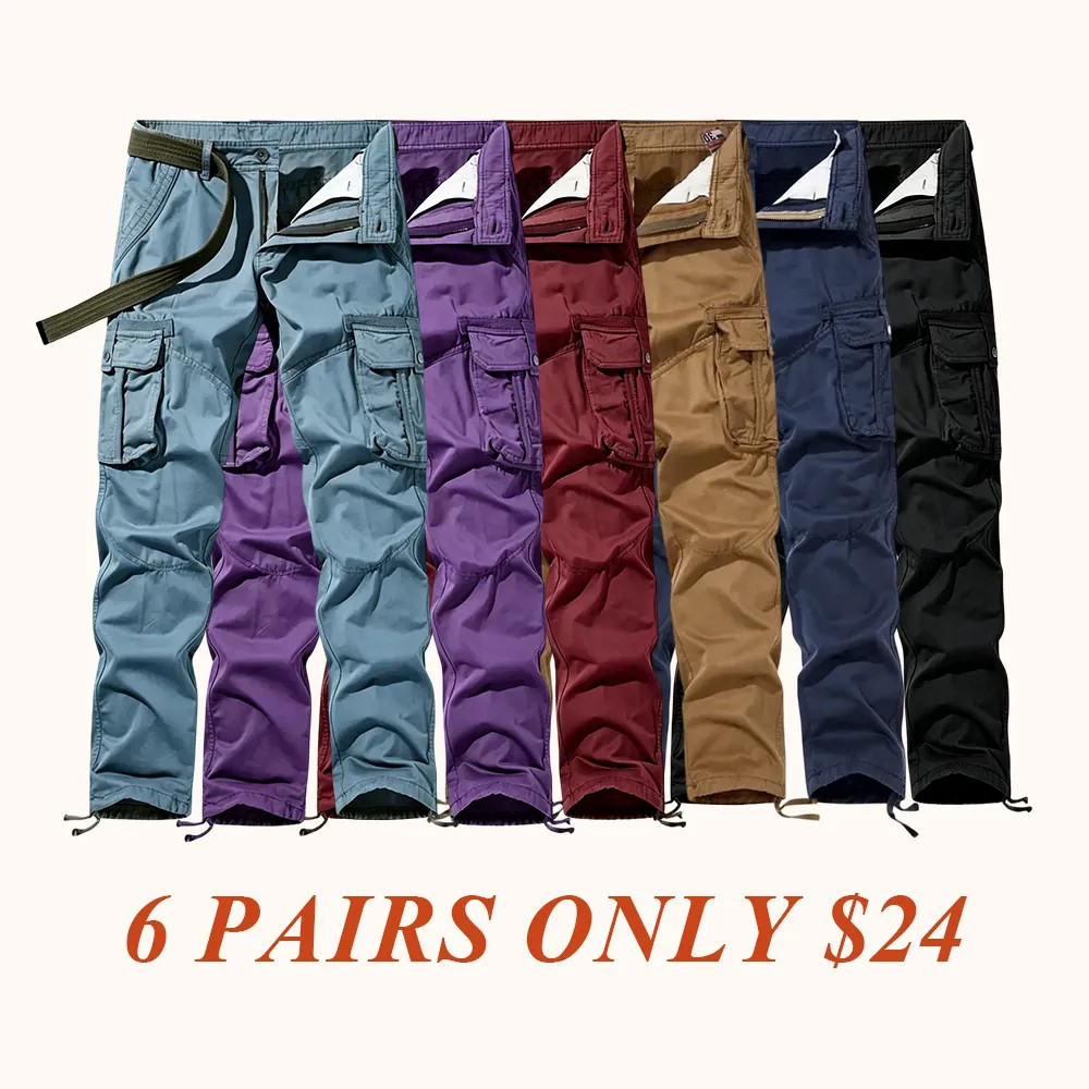 Workwear pants for spring and autumn, men's fashion trend pants