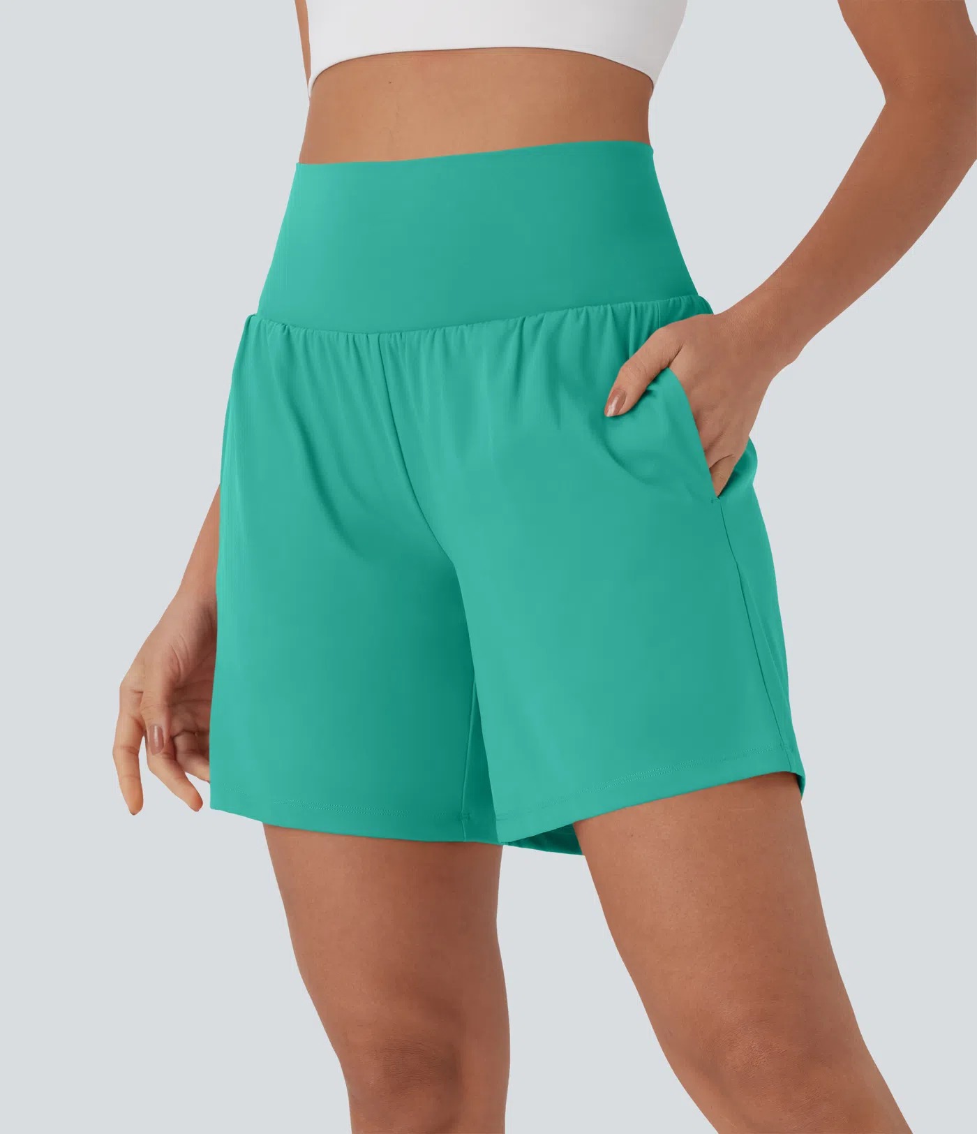 🔥🔥Women’s 2-in-1 Super High-Waisted Cool-Touch Yoga Shorts with Pockets (3