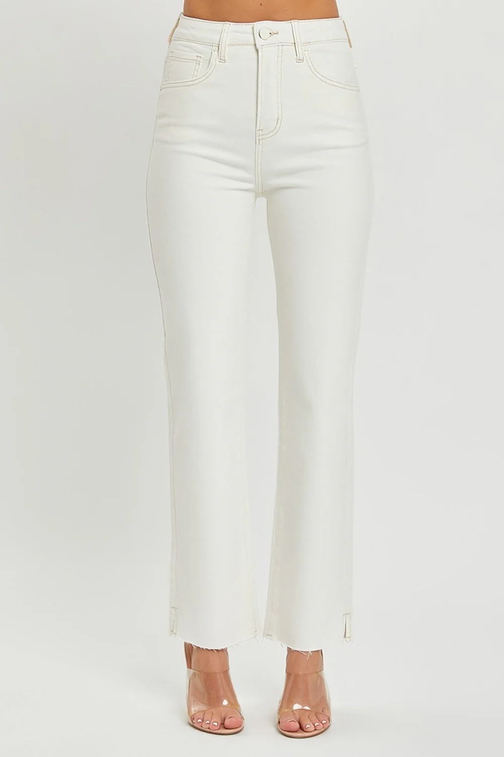 Full Size High Rise Tummy Control Straight Jeans