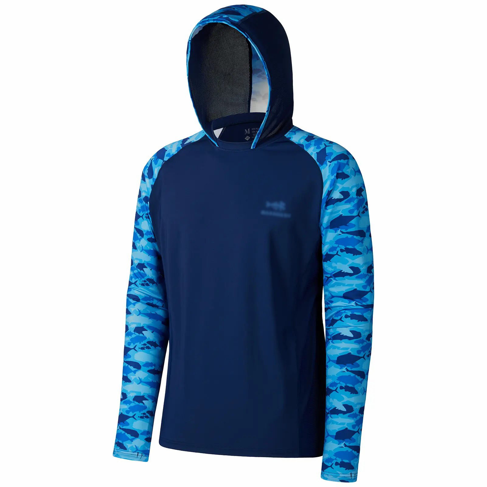Men's UPF 50+ Long Sleeve Fishing Hoodie – Camo Cooling Shirt with Pockets & Thumbholes