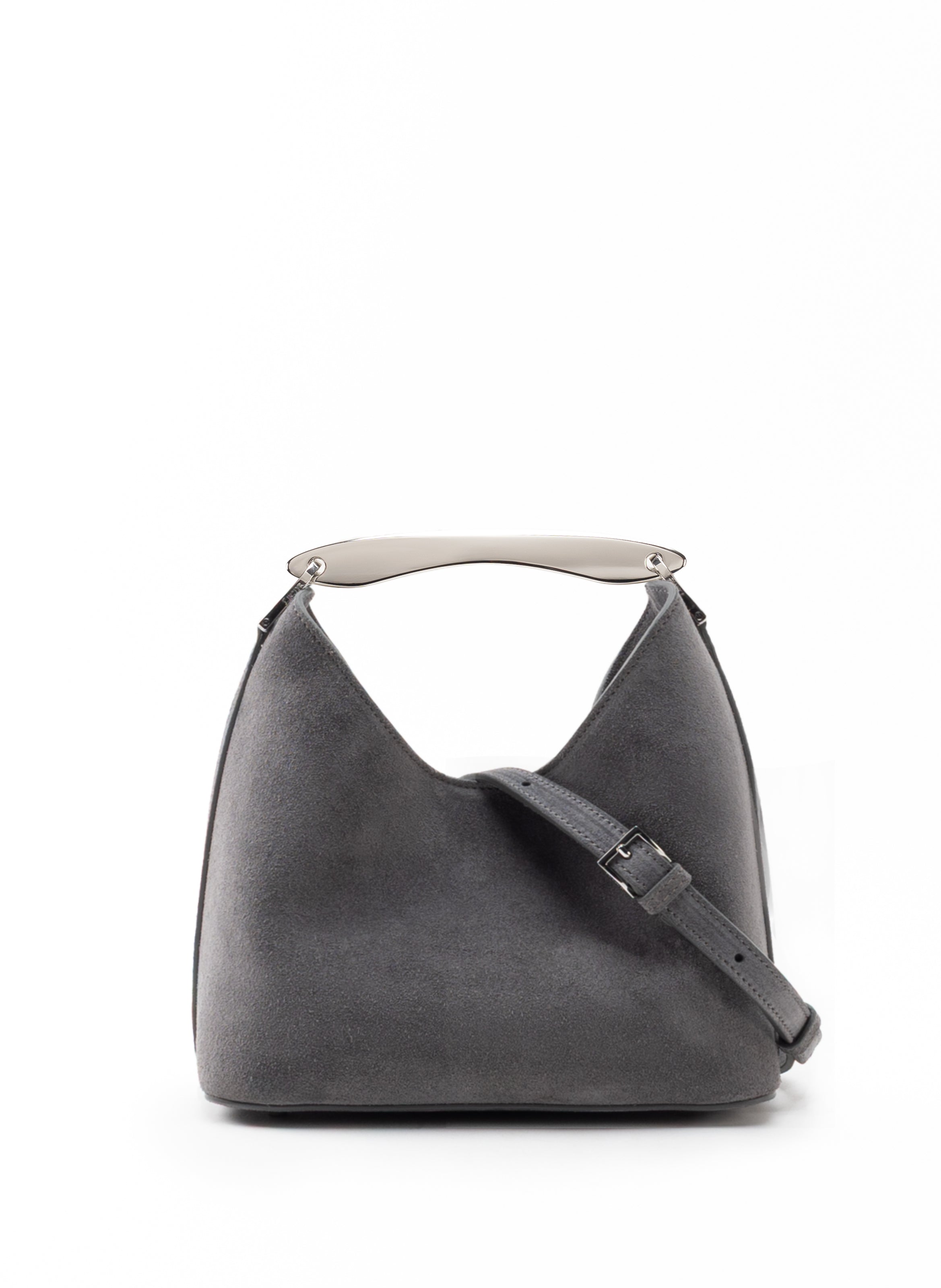Small Boomerang Suede Grey - Silver Clearance Sale 85%OFF
