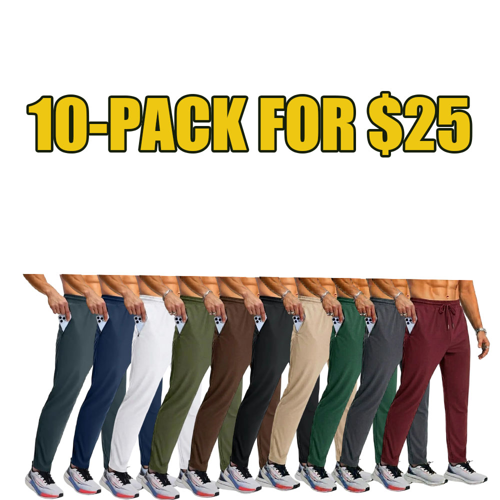 Men’s Lightweight Joggers with Zipper Pockets