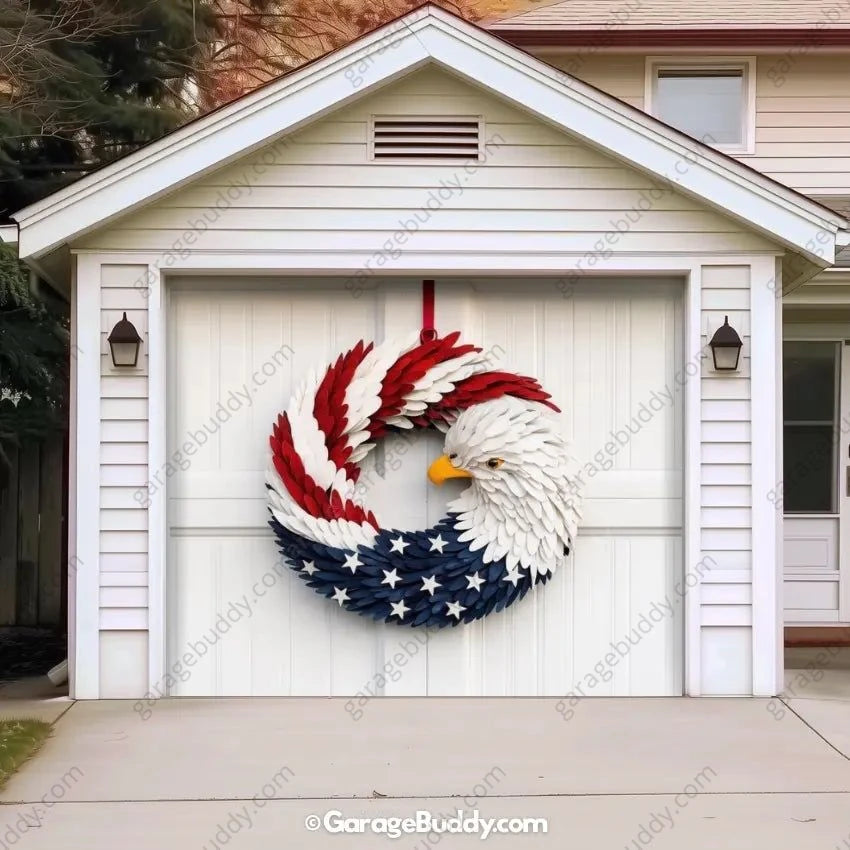 Patriotic Eagle Wreath | Patriotic Garage Door Cover