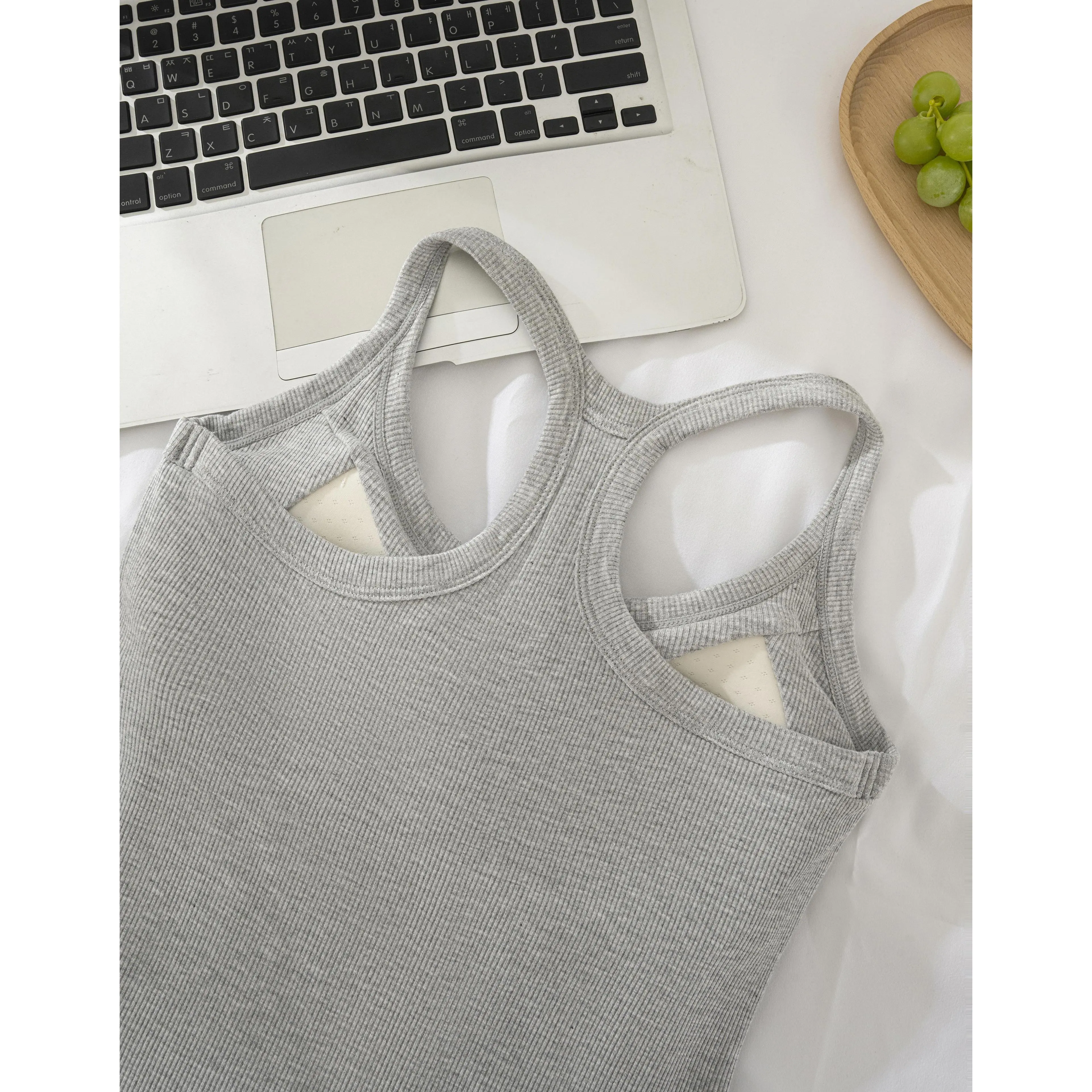 Women's Ribbed Built-in Bra Tank Top