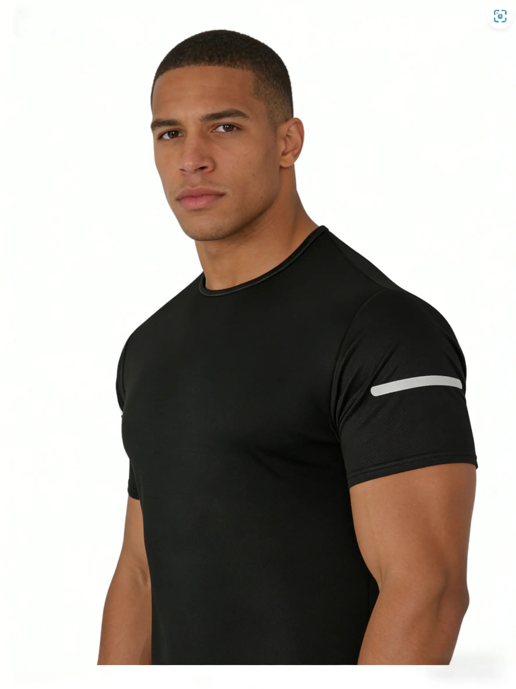 7-pack men's printed reflective striped sports T-shirts, quick-drying and breathable