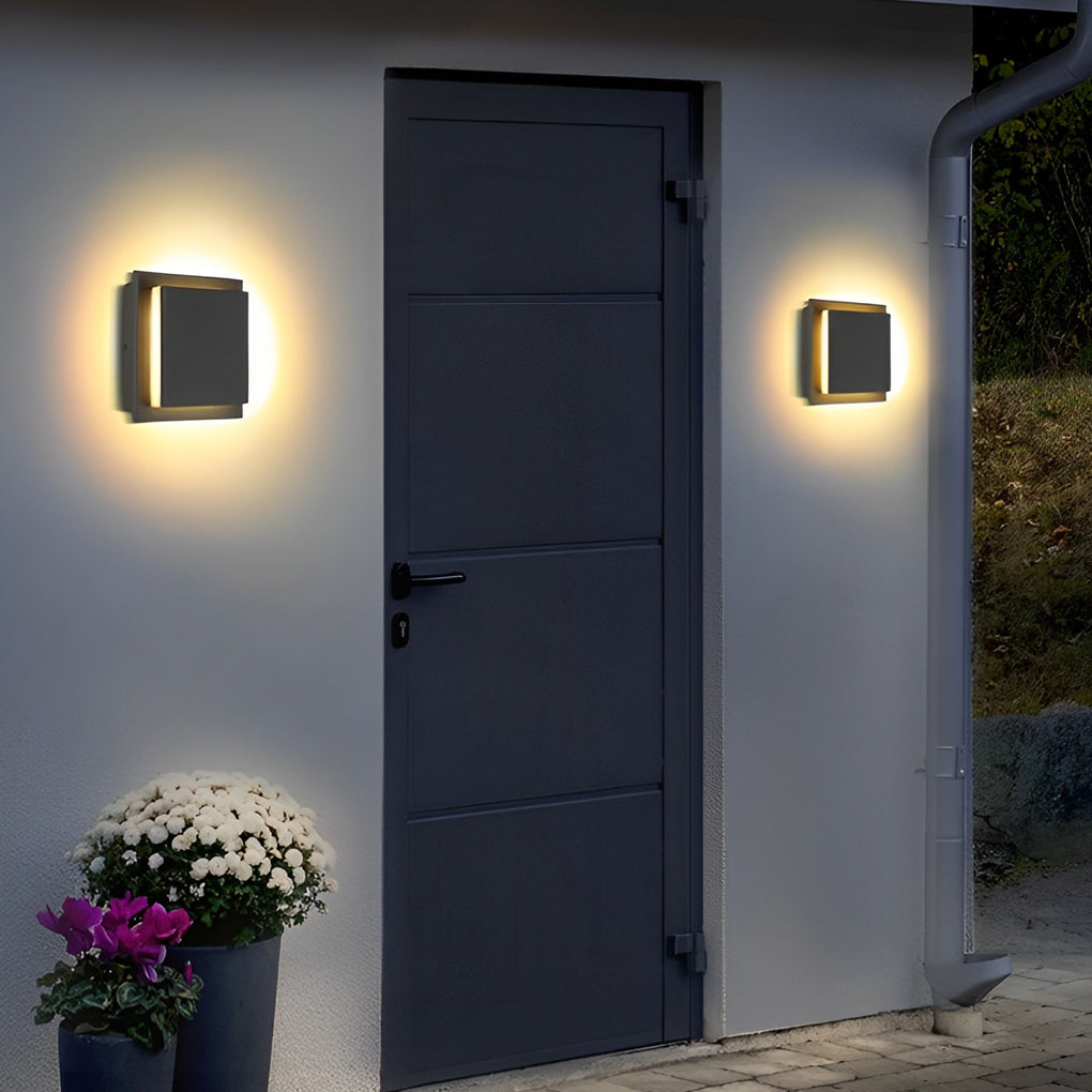 Adjustable Square Waterproof LED Black Modern Outdoor Wall Light Wall Lamp
