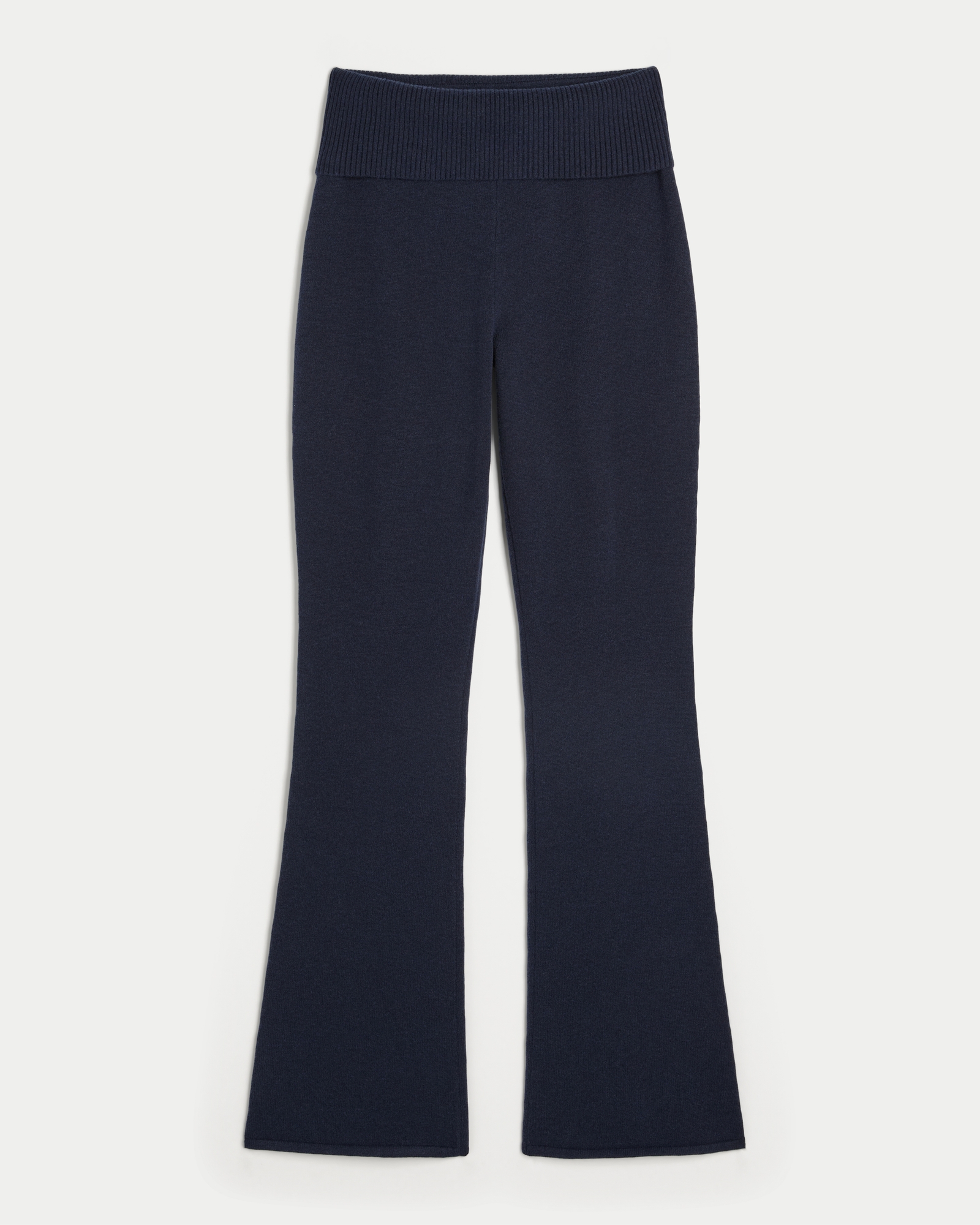 Gilly Hicks Sweater-Knit Foldover Waist Boot Pants