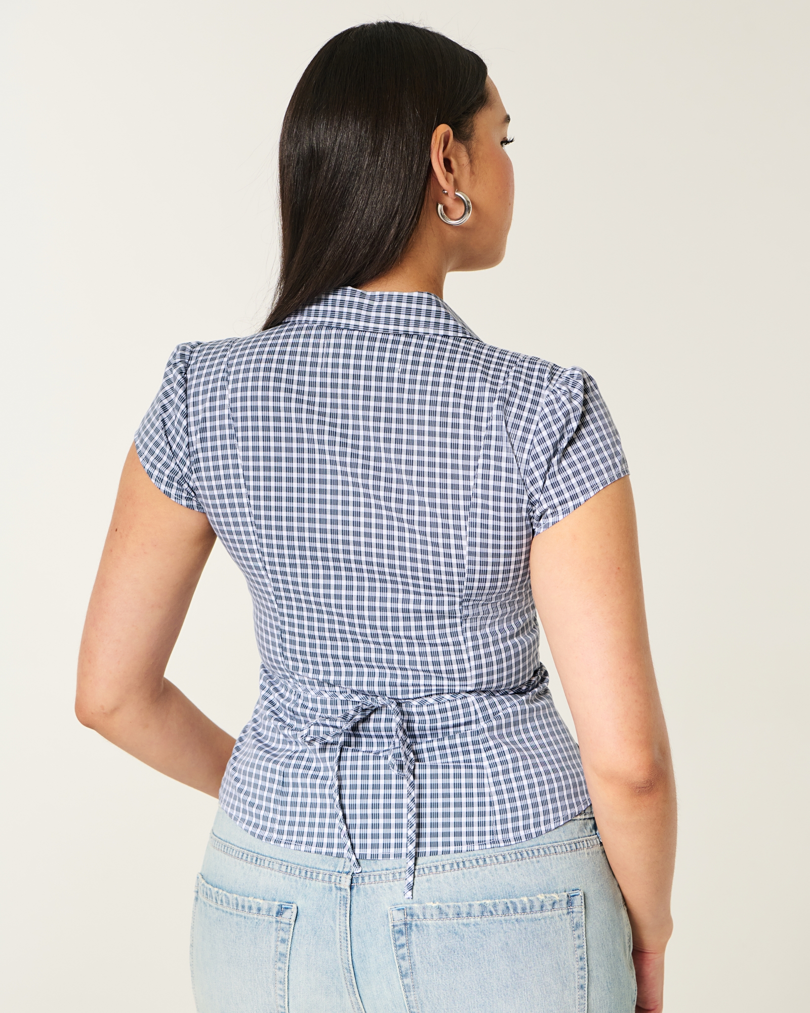 Short-Sleeve Ruched Shirt
