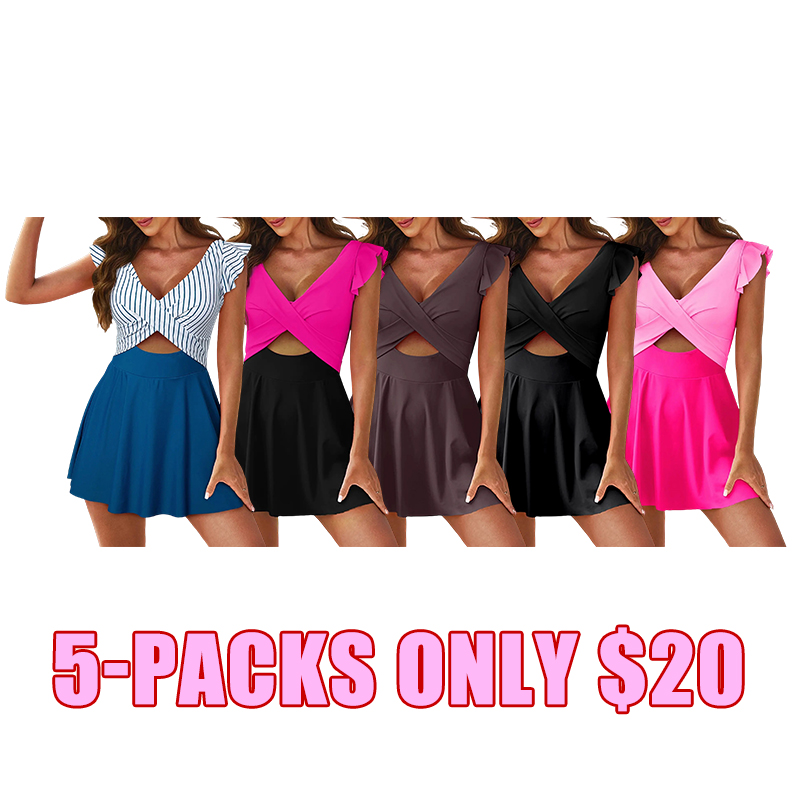 Ruffle Cutout Tummy Control One-Piece Swimsuit