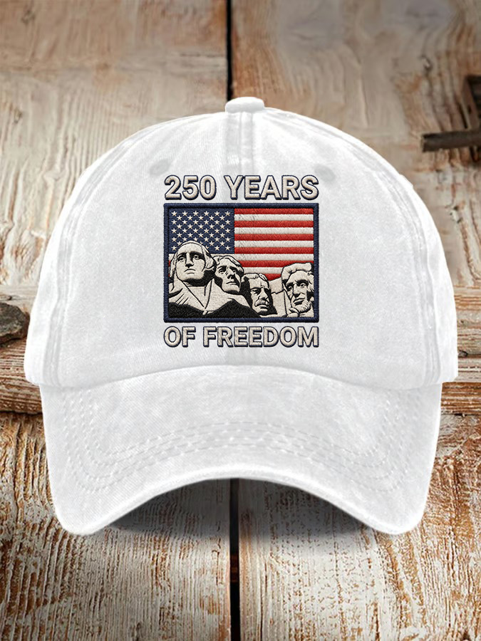 250Th Anniversary Washed Cotton Duckbill Cap For Both Men And Women
