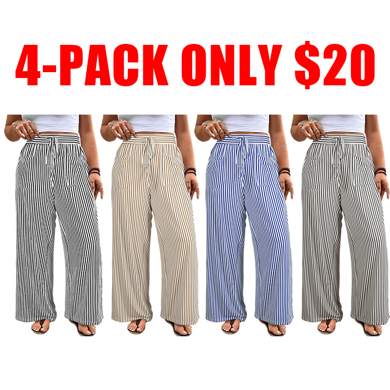 🔥LAST DAY SALE 90% OFF💕Striped Wide-Leg Palazzo Pants