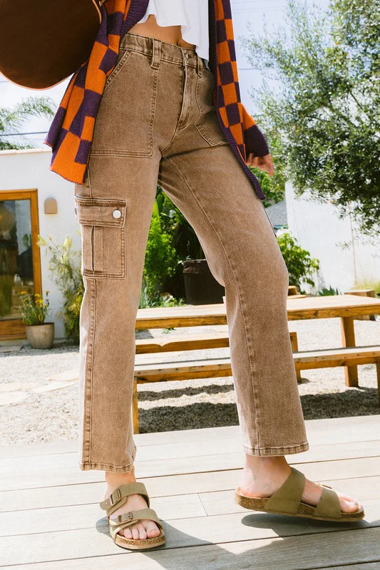 Wear Straight Leg Jeans with Cargo Pockets