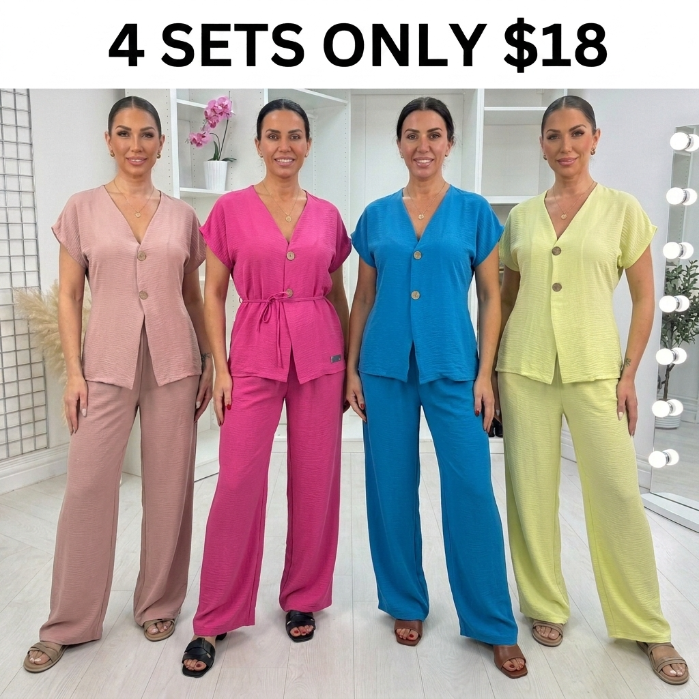 Brook Plain Button Front Co-Ord Set