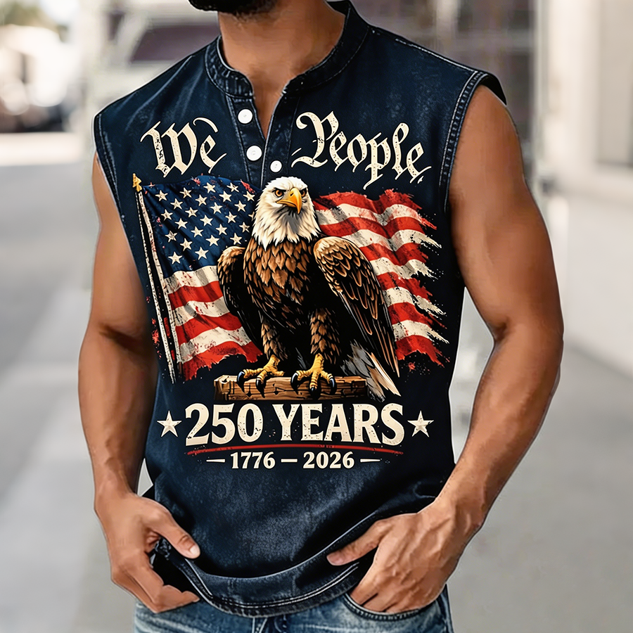 Men's We The People 1776-2026 Bald Eagle Sleeveless Top