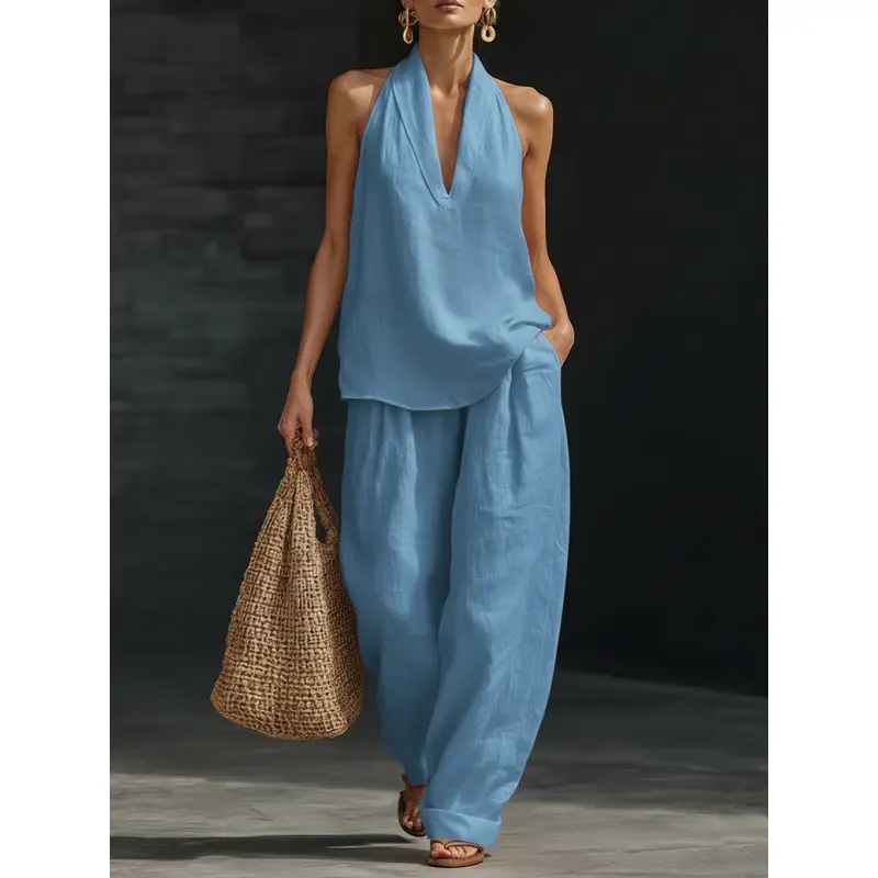 Boho Linen Two Piece Set