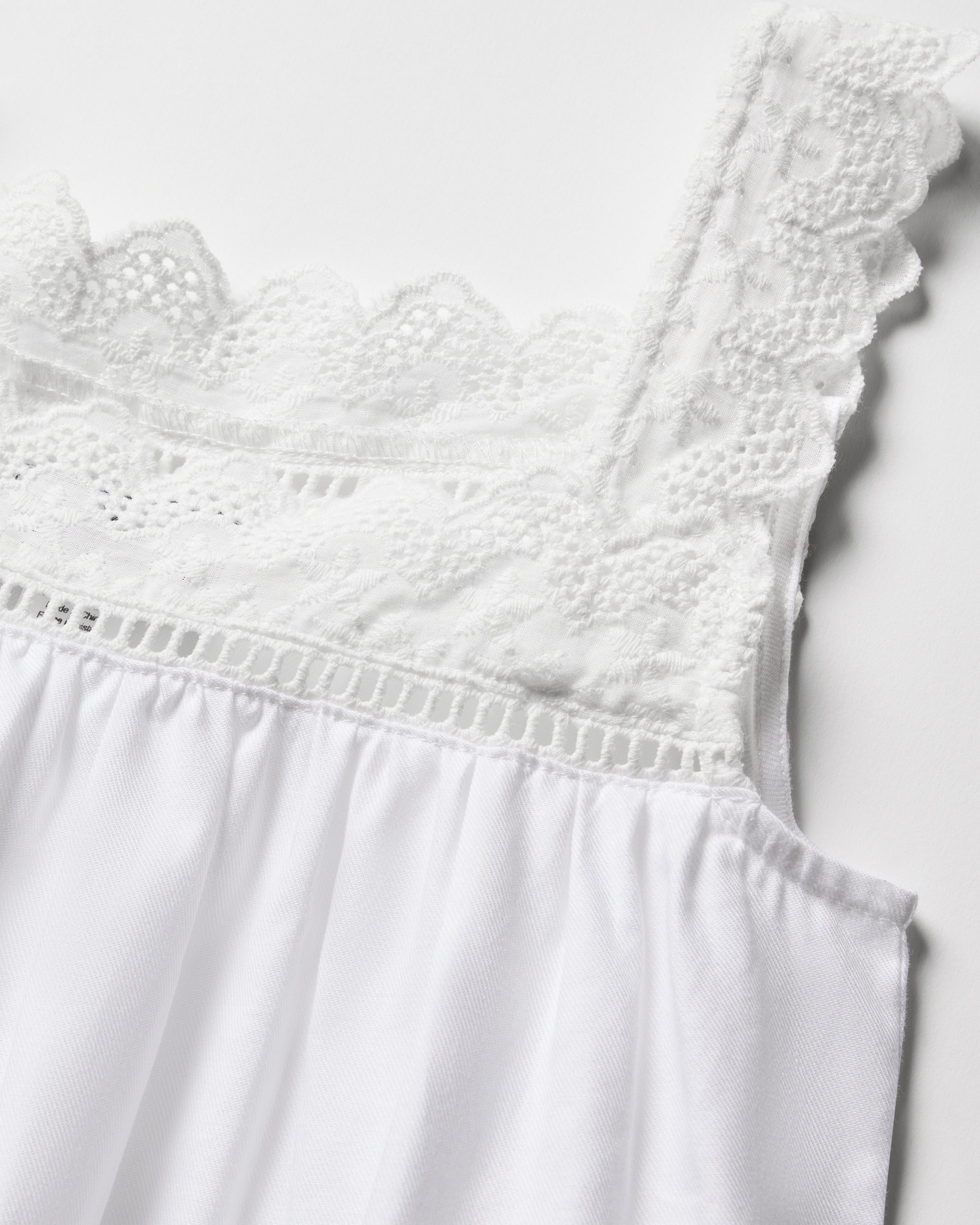 Girl's Twill Esme Nightgown in White
