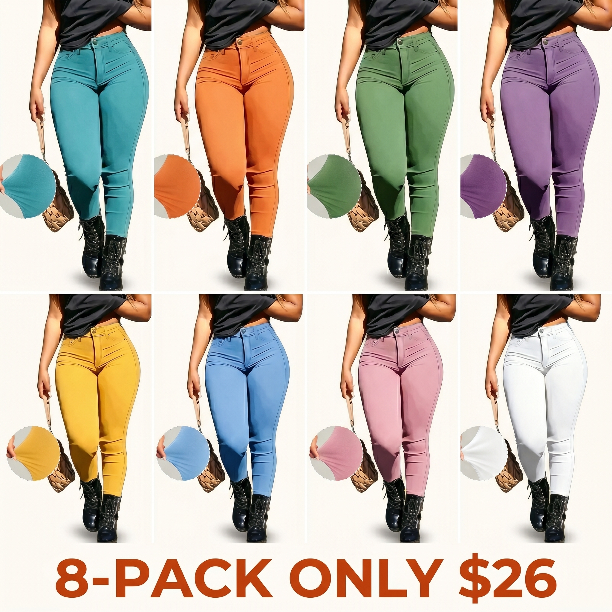 Women's Button-Fly Leggings (with Pockets)