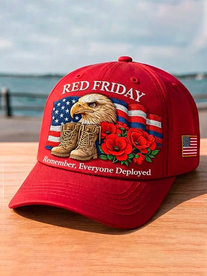 Red Friday Print Baseball Cap