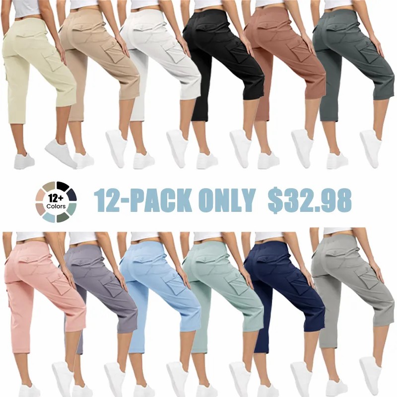 ✨✨Women’s Loose-Fit Lightweight Quick-Dry Capri Pants with Pockets