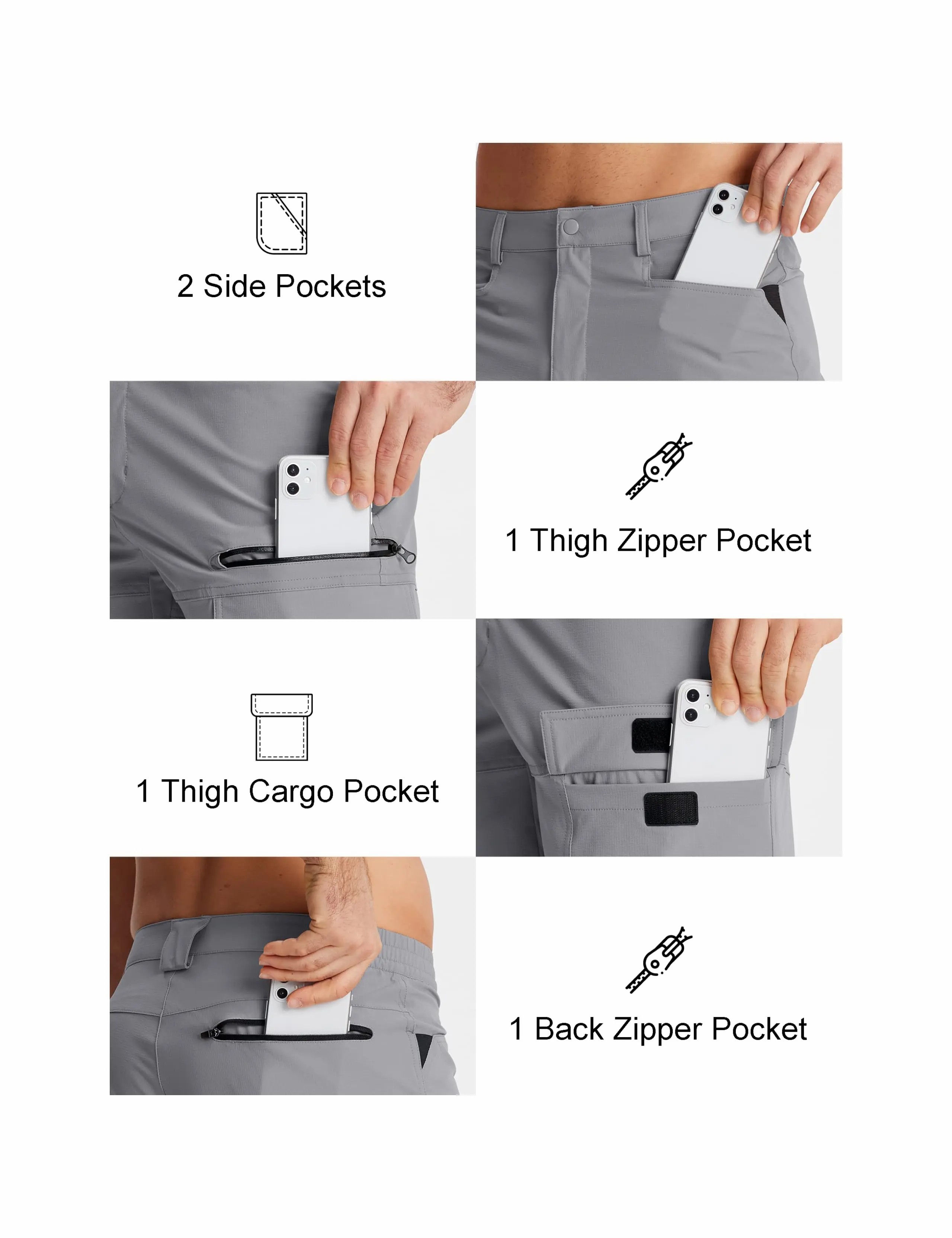 Men’s Quick-Dry Hiking Cargo Shorts – Lightweight Outdoor Utility Shorts