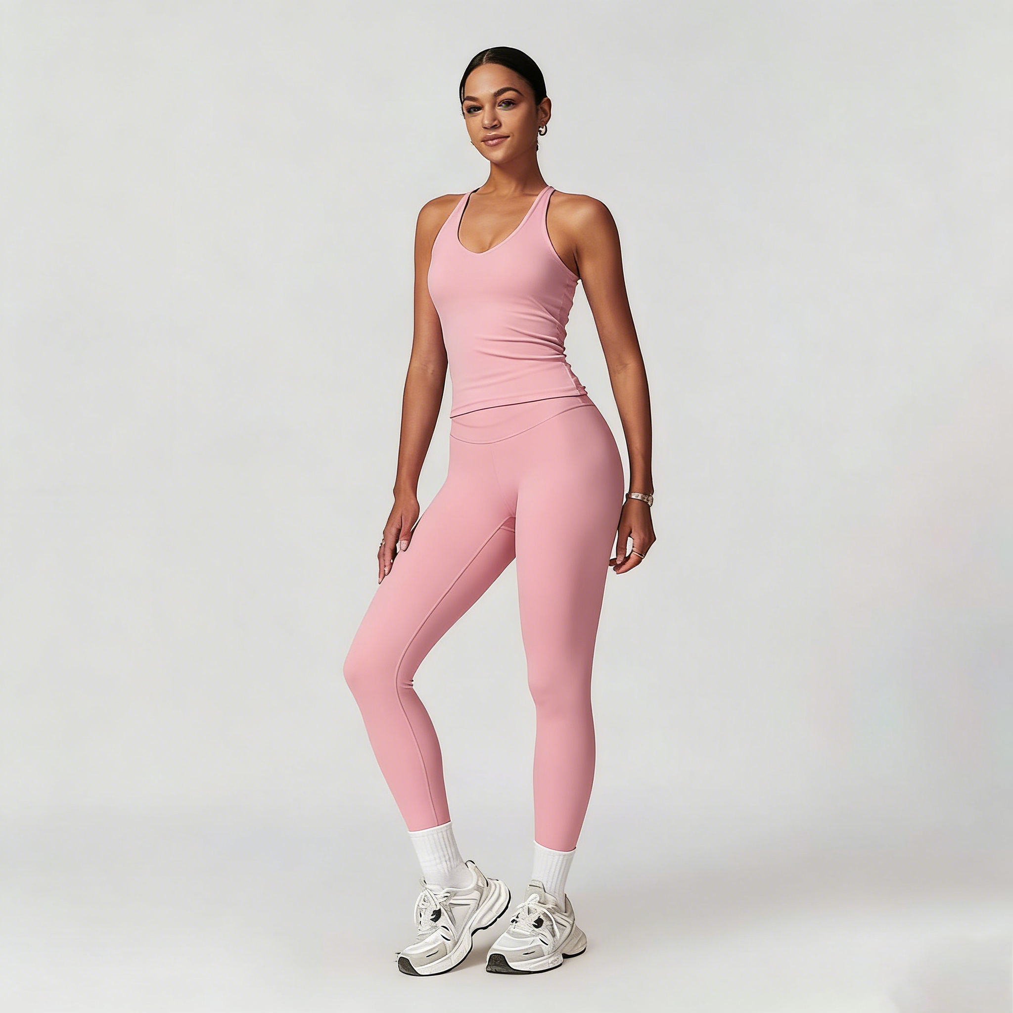 Women's Tank Top High Stretch Leggings Two-Piece Set