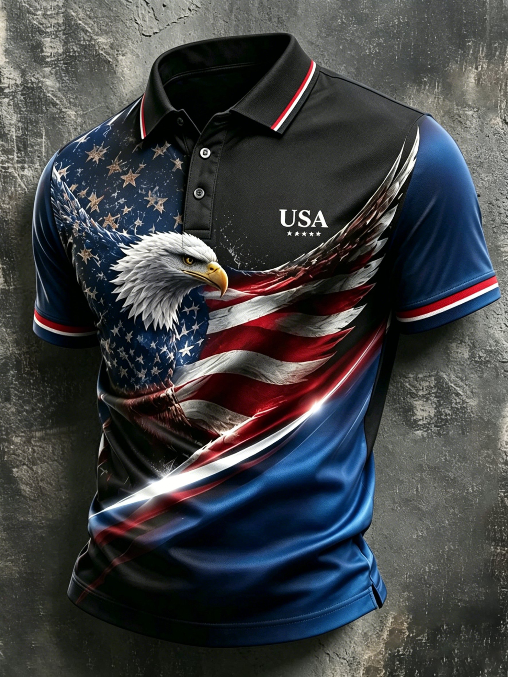 Men's 250th Anniversary Printed Casual Polo Shirt