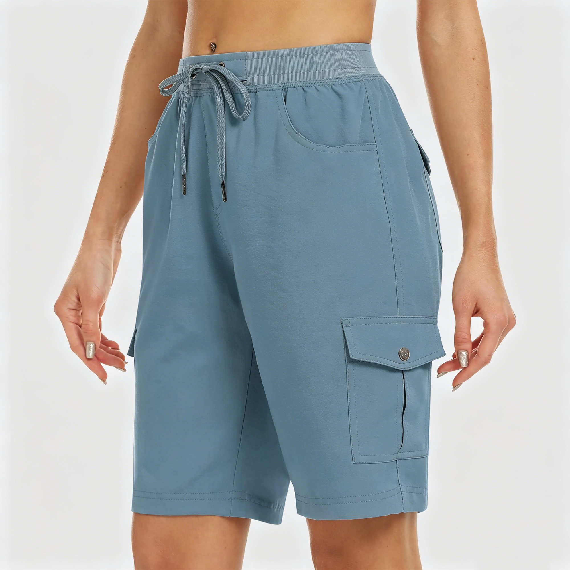 💥Exclusive Price -Women's Elastic Waist Quick-Dry Outdoor Shorts with Multi-Pockets