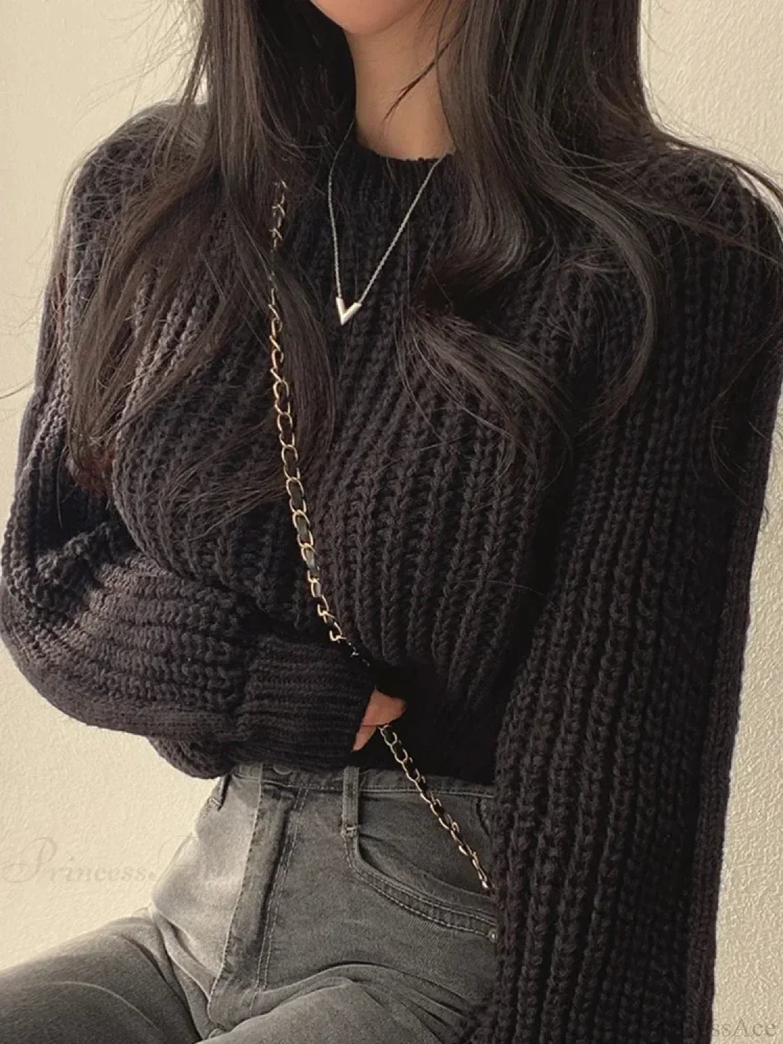 Vintage Lantern Long Sleeve Sweater