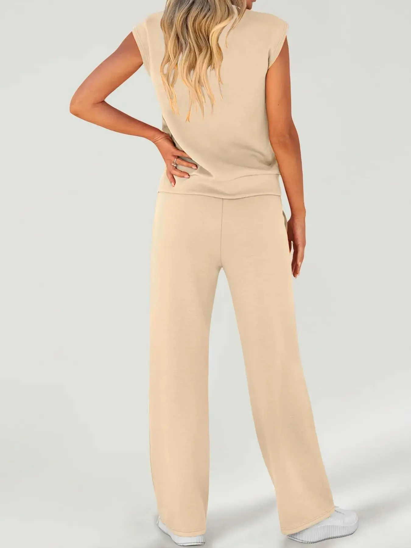 ⚡FINAL SALE⚡- Women's Solid-Color Slim-Fit Vest and Trousers Two-Piece Set