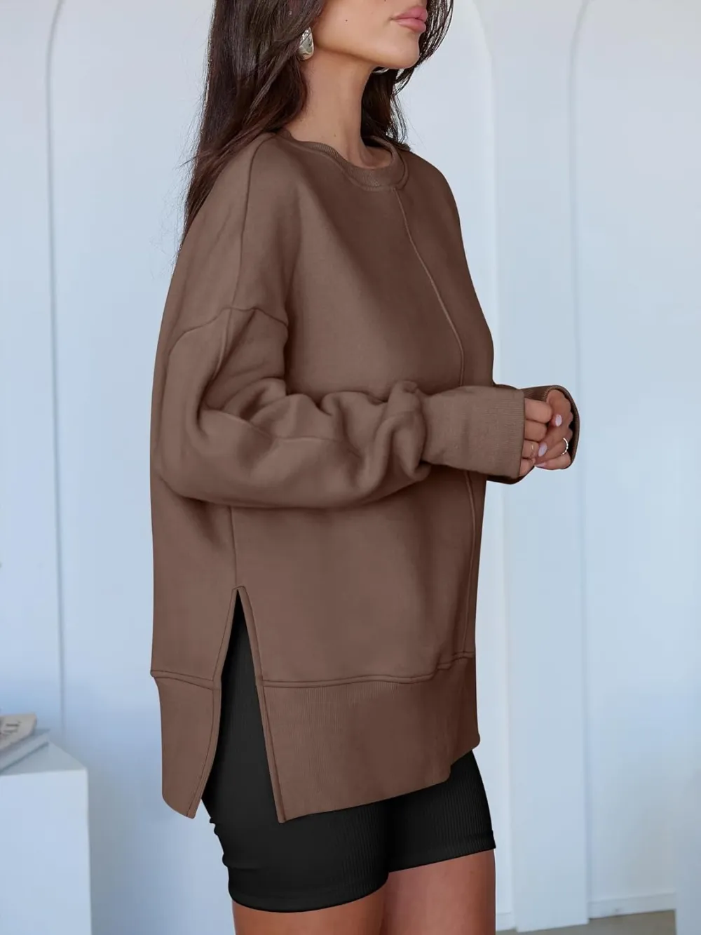 Women Oversized Sweatshirts Thumbhole Long Sleeve Hoodies Shirts