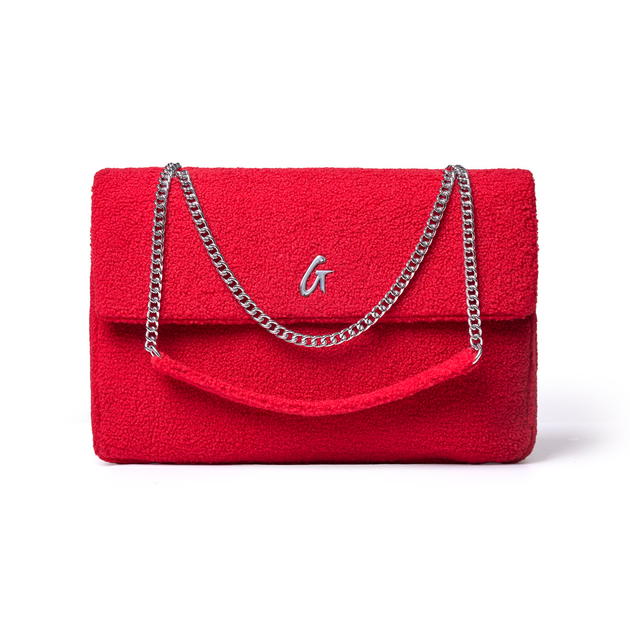 XL TEDDY FLAP BAG - RED