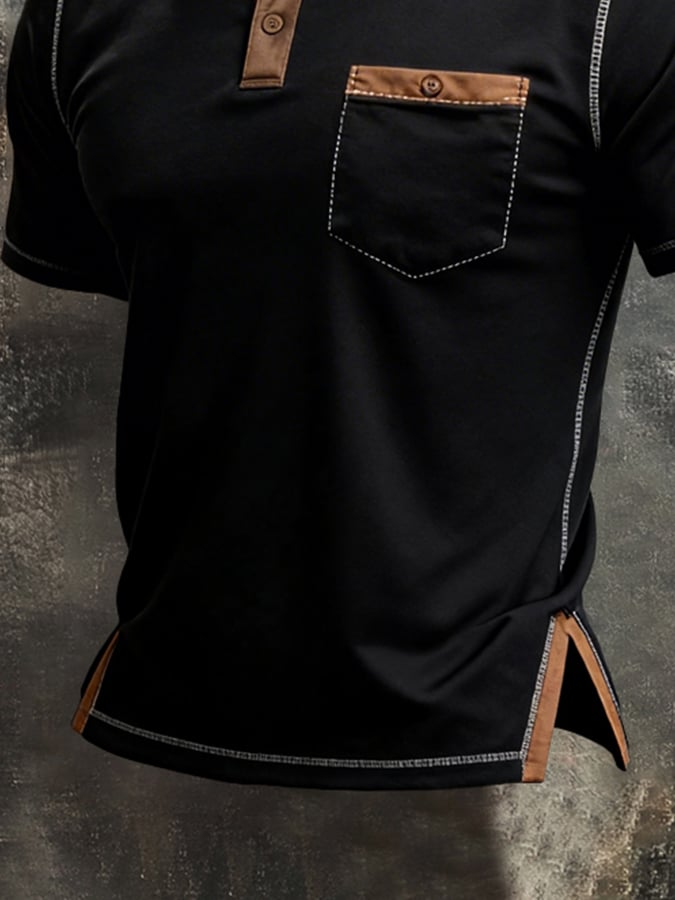 Men's Retro Color-Block 