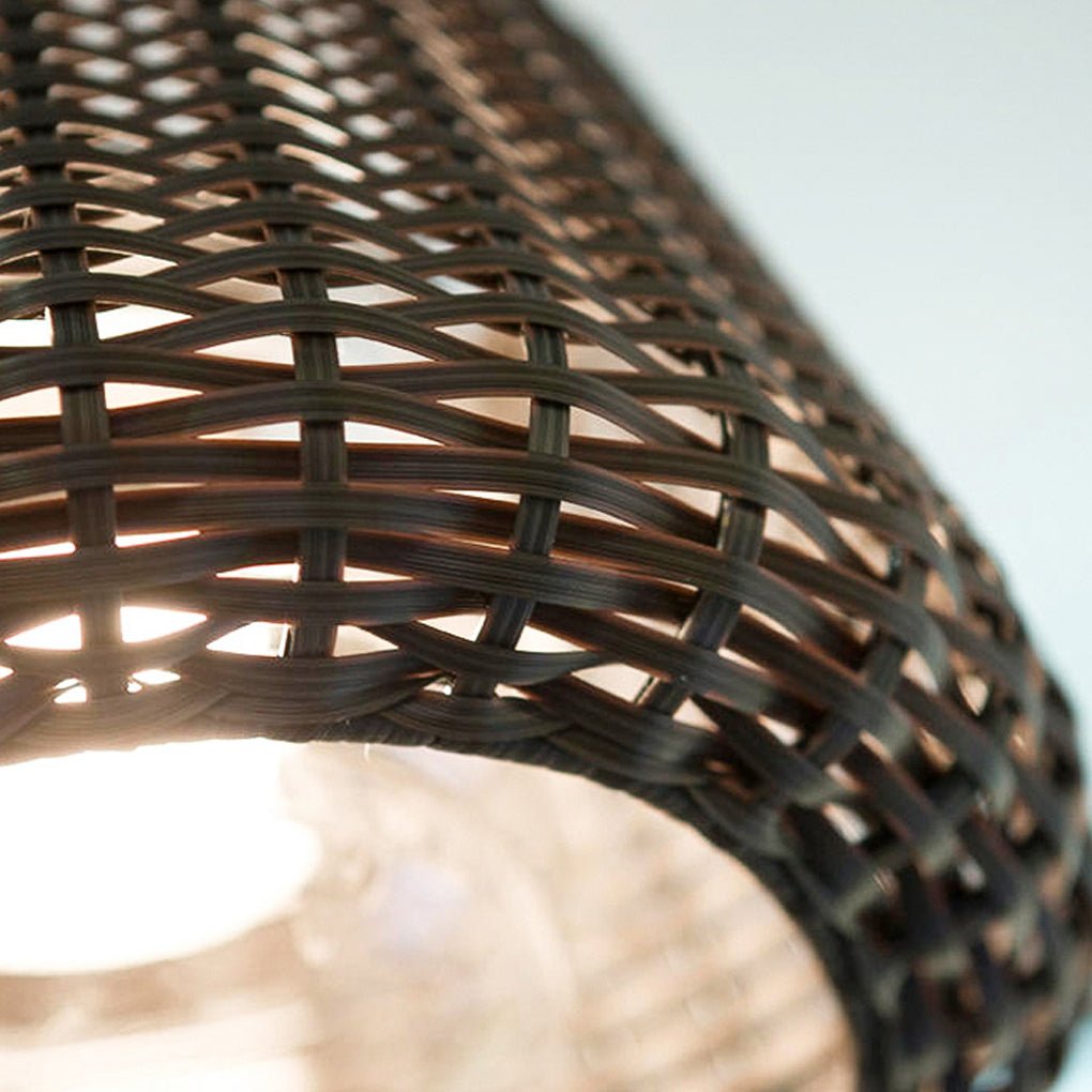 Rattan Craft Waterproof LED Outdoor Landscape Decorative Lighting Chandelier Table Lamp