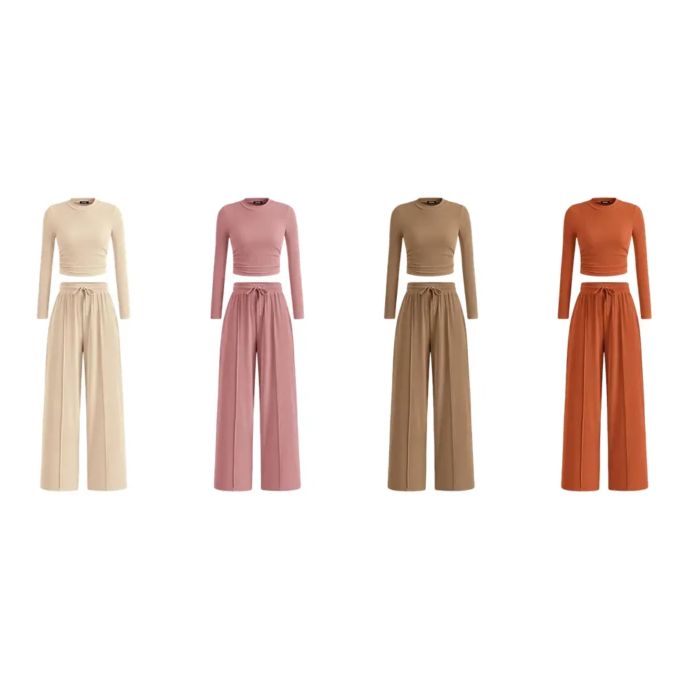 🔥Last Day 89% OFF🔥Women's Winter 2-Piece Set – Warm Top & Wide-Leg Pants