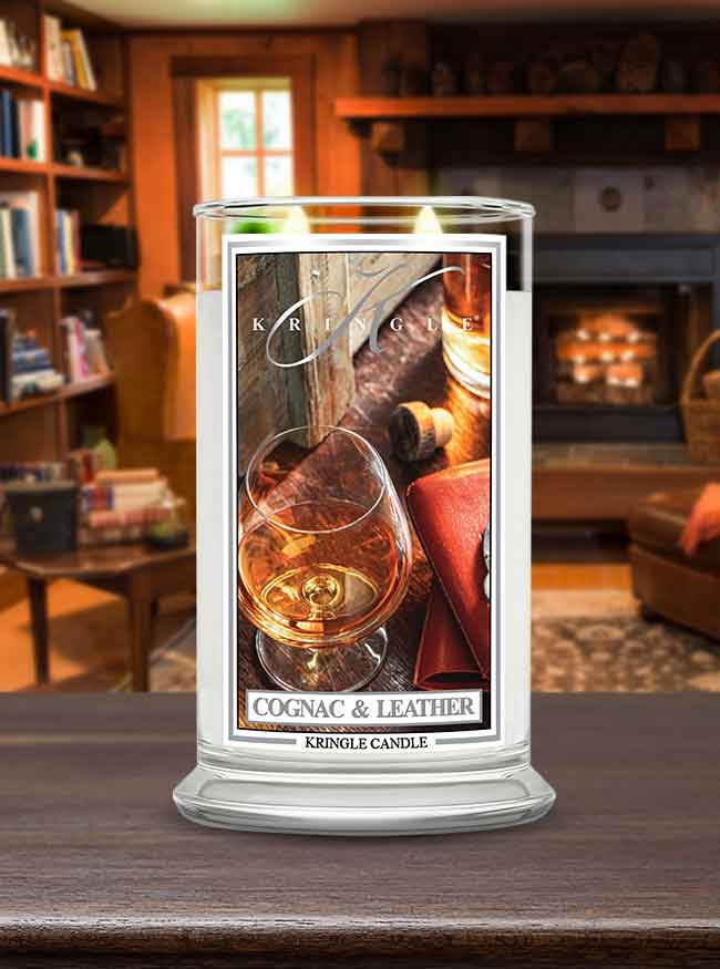 Cognac & Leather Large Jar | Soy Candle