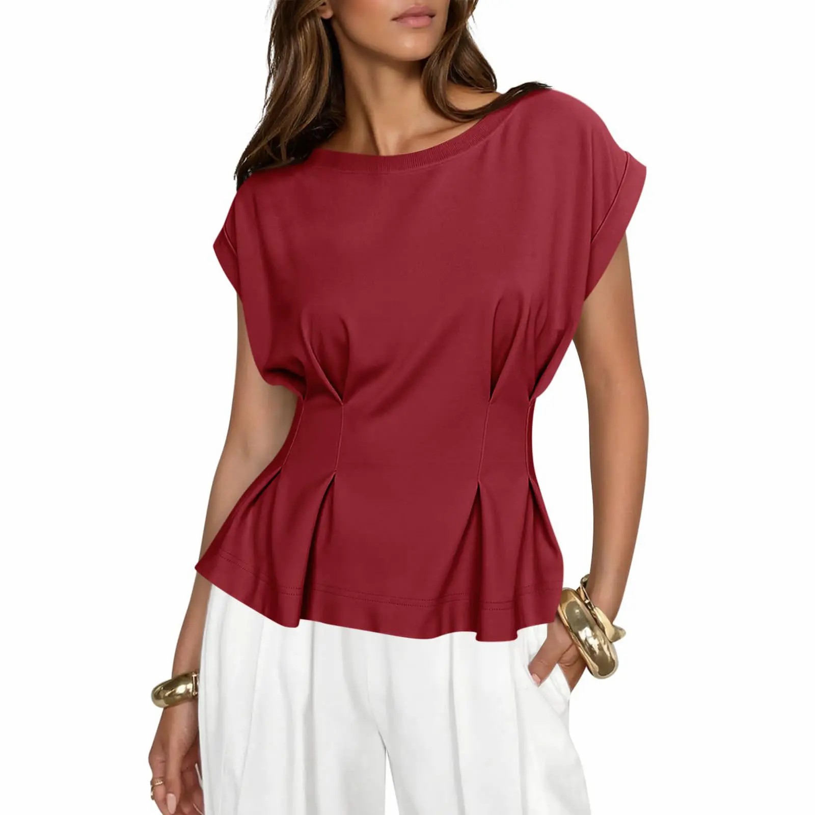 Women's Soft Peplum Casual Top