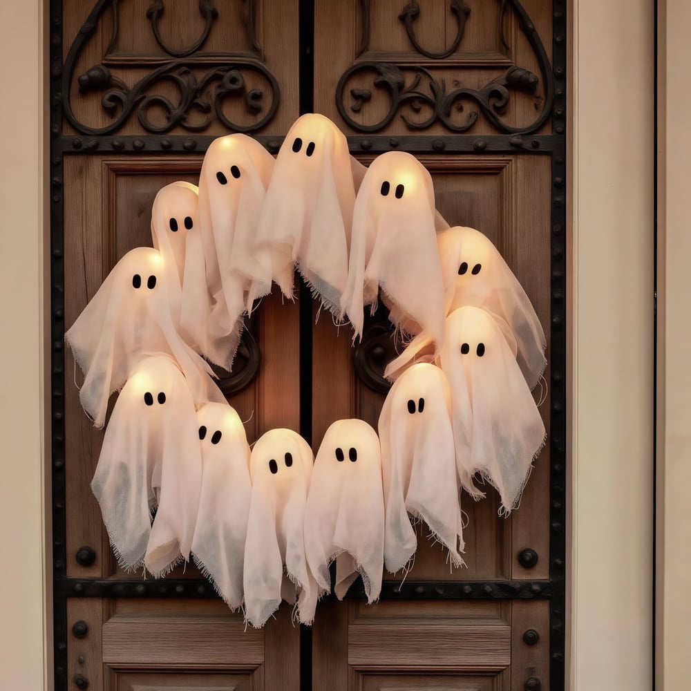 2026 Flaming Ghost Wreath